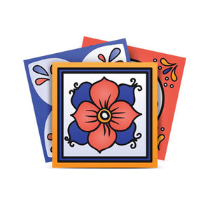 Homeroots 12" Shades Of Blue Celestial Mosaic Peel And Stick Tiles - Removable Decor For Easy Home Makeover 12" X 12" Vinyl 556399