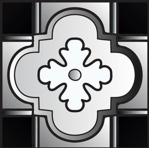 Homeroots 12" Black, White & Gray Mosaic Peel And Stick Tiles - Versatile, Removable Decor For Any Space! 12" X 12" Vinyl 556401