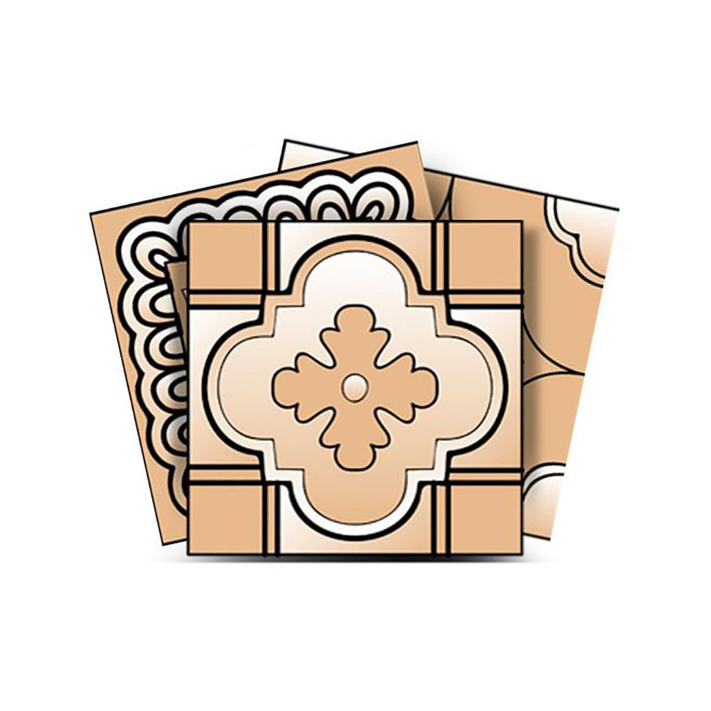 Homeroots 12" Shades Of Taupe Mosaic Peel And Stick Tiles - Easy, Removable Decor For Kitchens And Bathrooms 12" X 12" Vinyl 556402