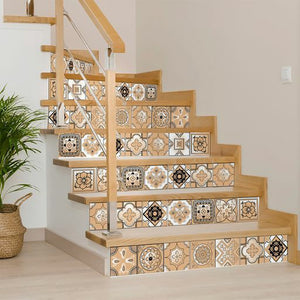 Homeroots 12" Shades Of Taupe Mosaic Peel And Stick Tiles - Easy, Removable Decor For Kitchens And Bathrooms 12" X 12" Vinyl 556402