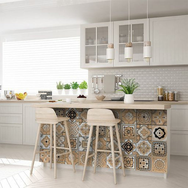 Homeroots 12" Shades Of Taupe Mosaic Peel And Stick Tiles - Easy, Removable Decor For Kitchens And Bathrooms 12" X 12" Vinyl 556402