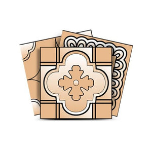 Homeroots 12" Shades Of Taupe Mosaic Peel And Stick Tiles - Easy, Removable Decor For Kitchens And Bathrooms 12" X 12" Vinyl 556402