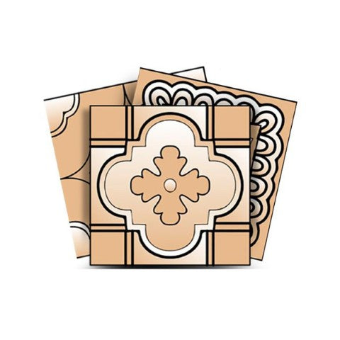 Homeroots 12" Shades Of Taupe Mosaic Peel And Stick Tiles - Easy, Removable Decor For Kitchens And Bathrooms 12" X 12" Vinyl 556402