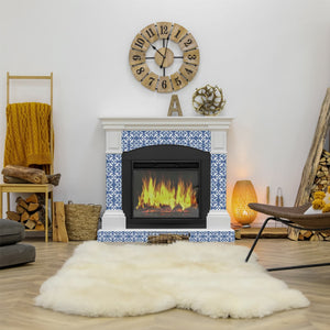 Homeroots 12" X 12" Wedgwood Blue And White Peel And Stick Tiles For Effortless Home Makeover & Design 12" X 12" Vinyl 556411