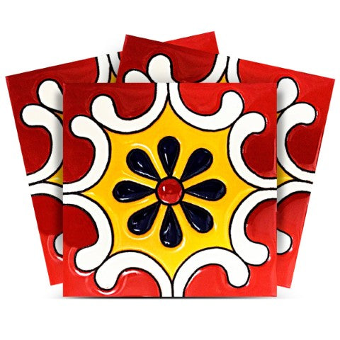 Homeroots 12" Blue Gray Yellow Pop Peel And Stick Tiles - Colorful, Removable Stickers For Effortless Home Decor 12" X 12" Vinyl 556416