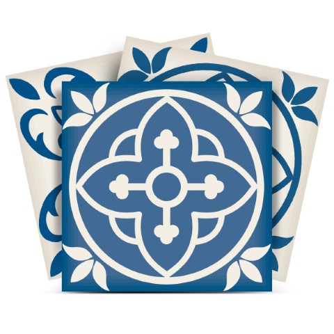 Homeroots 12" Blue Gray Yellow Pop Peel And Stick Tiles – Colorful Removable Stickers For Home Makeover Bliss! 12" X 12" Vinyl 556417