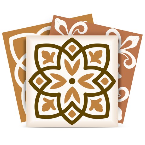 Homeroots 12" Snickerdoodle Mosaic Pop Peel And Stick Tiles - Colorful, Removable Decor For Any Room Upgrade! 12" X 12" Vinyl 556418