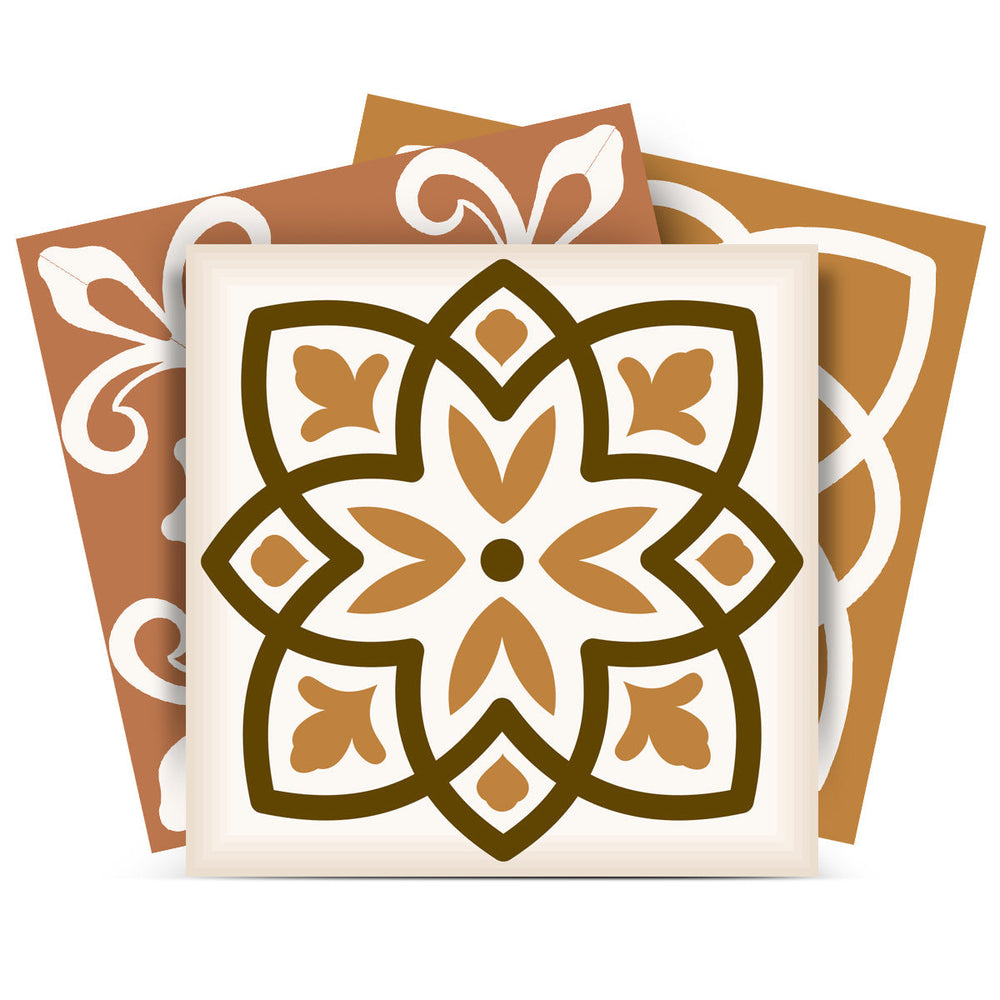 Homeroots 12" Snickerdoodle Mosaic Pop Peel And Stick Tiles - Colorful, Removable Decor For Any Room Upgrade! 12" X 12" Vinyl 556418