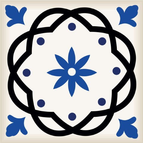 Homeroots 12" Vibrant Blue And Aqua Pop Mosaic Peel And Stick Tiles - Removable, Fun Design For Any Space! 12" X 12" Vinyl 556419