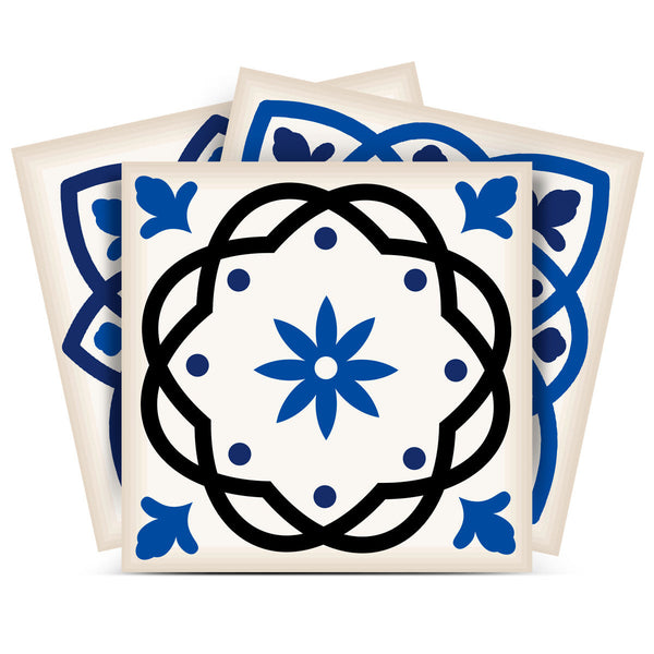 Homeroots 12" Vibrant Blue And Aqua Pop Mosaic Peel And Stick Tiles - Removable, Fun Design For Any Space! 12" X 12" Vinyl 556419