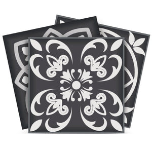 Homeroots 12" Shades Of Black Mosaic Peel And Stick Tiles – Effortless Home Makeover For Any Room Style! 12" X 12" Vinyl 556421