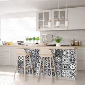 Homeroots 12" Shades Of Black Mosaic Peel And Stick Tiles – Effortless Home Makeover For Any Room Style! 12" X 12" Vinyl 556421