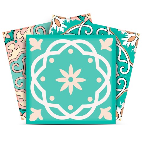 Homeroots 12" Mint Green Aquamarine Mosaic Peel And Stick Tiles – Easy, Removable, Colorful Décor For Any Space! 12" X 12" Vinyl 556422