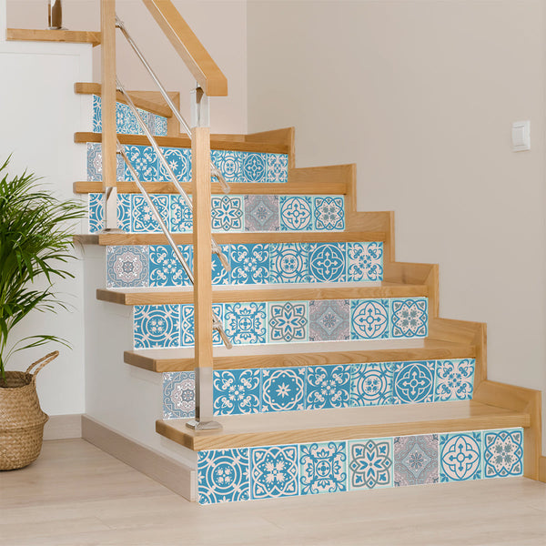 Homeroots 12" Sky Blue Mosaic Peel And Stick Tiles – Versatile, Removable Decor For Effortless Room Makeover 12" X 12" Vinyl 556424