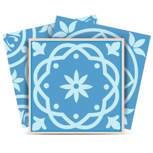 Homeroots 12" Ocean Blue Mosaic Peel And Stick Tiles - Vibrant, Removable Decor For Easy Home Makeovers! 12" X 12" Vinyl 556427