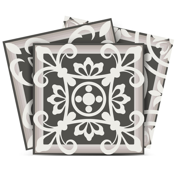 Homeroots 12" Wood Brown And White Mosaic Peel And Stick Tiles - Easy, Removable Decor For Any Space! 12" X 12" Vinyl 556429