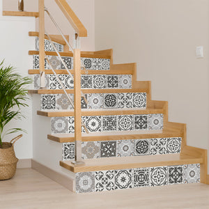 Homeroots 12" Wood Brown And White Mosaic Peel And Stick Tiles - Easy, Removable Decor For Any Space! 12" X 12" Vinyl 556429