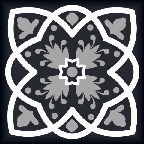 Homeroots 12" Black, White & Tan Peel And Stick Tiles - Versatile Removable Stickers For Home Decor & Diy Projects 12" X 12" Vinyl 556430