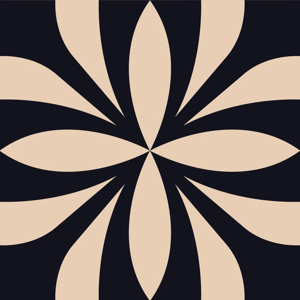 Homeroots 12" Intertwined Black And Cream Peel And Stick Tiles – Effortless Home Makeover For Any Space! 12" X 12" Vinyl 556435