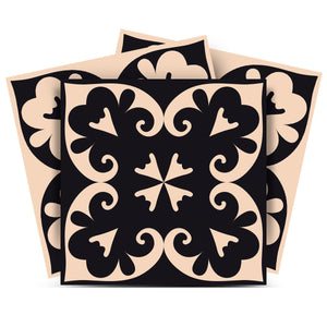 Homeroots 12" Peel And Stick Brown And Black The Sheep Removable Tiles For Effortless Home Makeovers 12" X 12" Vinyl 556436