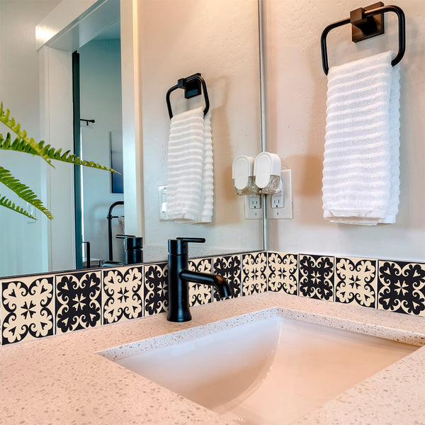 Homeroots 12" Peel And Stick Brown And Black The Sheep Removable Tiles For Effortless Home Makeovers 12" X 12" Vinyl 556436