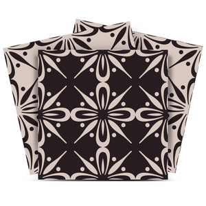 Homeroots 12" Clover Peel And Stick Removable Tiles - Stylish Gray And Black Design For Easy Home Makeovers 12" X 12" Vinyl 556439