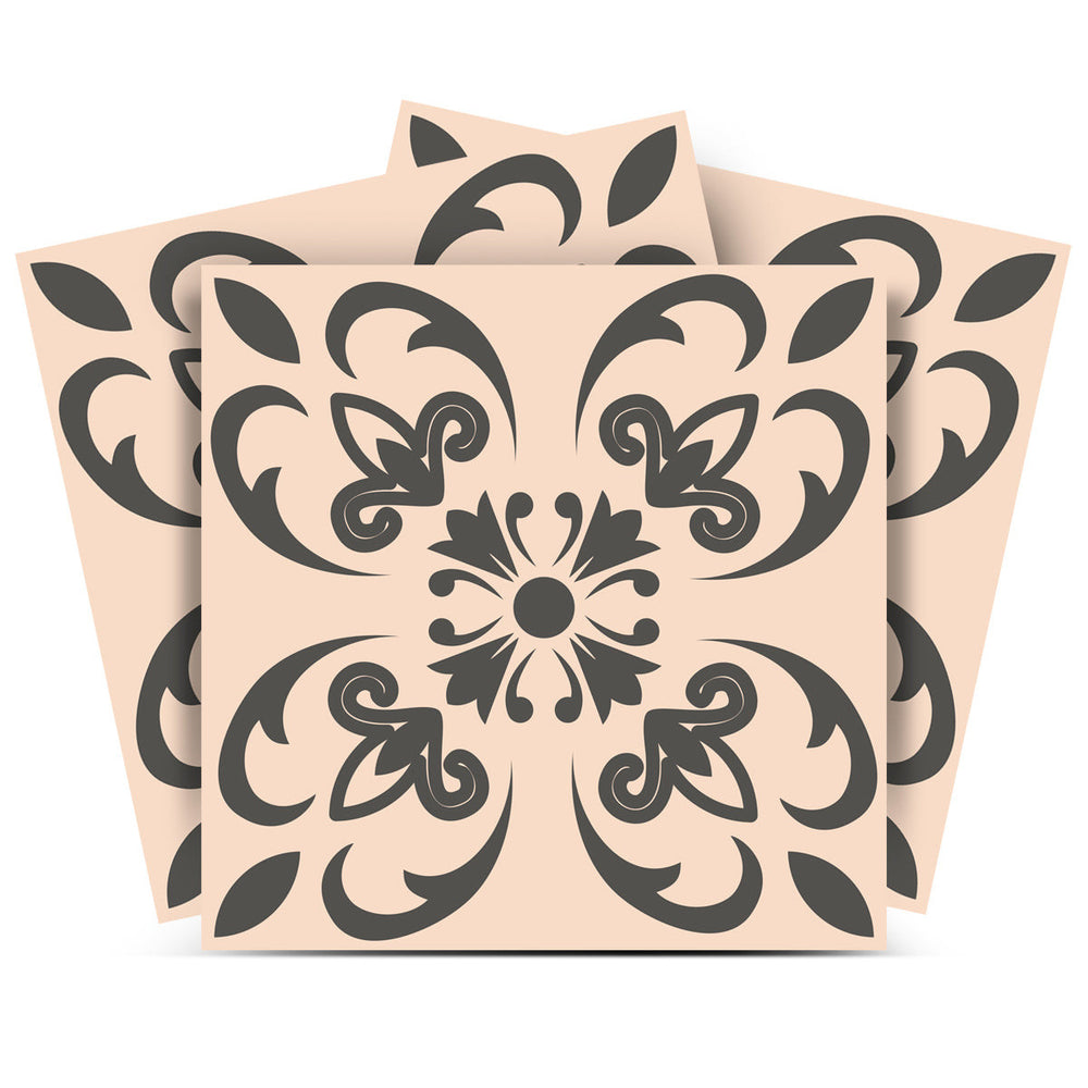 Homeroots 12" Charcoal Orchid Peel And Stick Removable Tiles - Easy, Colorful Home Makeover For Any Room! 12" X 12" Vinyl 556441