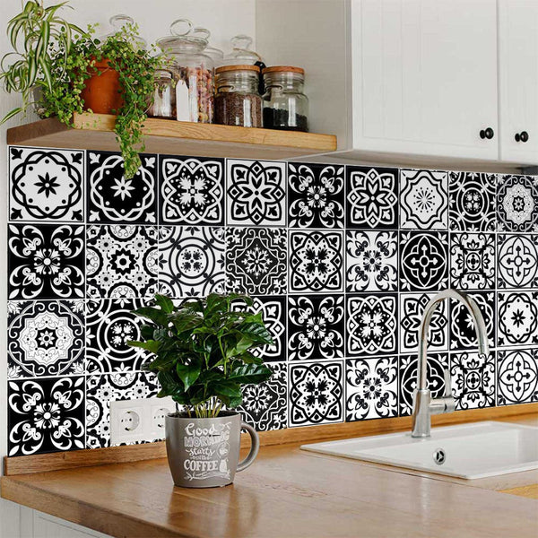 Homeroots 12" Night Sky Mosaic Peel And Stick Removable Tiles - Transform Any Space With Easy Style! 12" X 12" Vinyl 556442