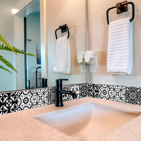 Homeroots 12" Night Sky Mosaic Peel And Stick Removable Tiles - Transform Any Space With Easy Style! 12" X 12" Vinyl 556442