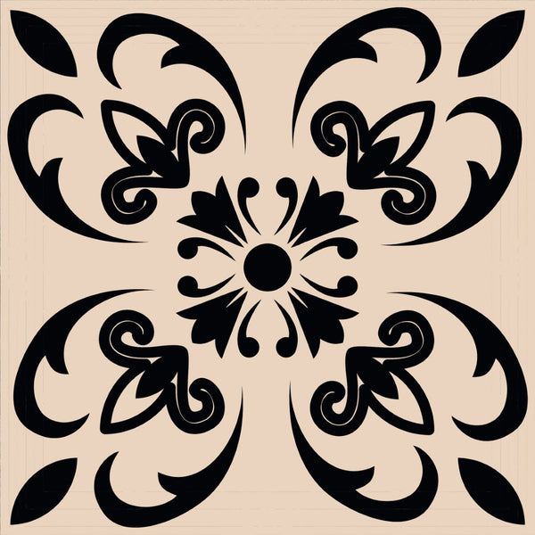 Homeroots 12" X 12" Black And Brown Mini Orchid Peel And Stick Tiles For Easy Home Decor Makeover Solutions 12" X 12" Vinyl 556449