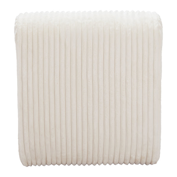 Homeroots 26" White Corduroy Contemporary Shaped Lounge Chair   556455