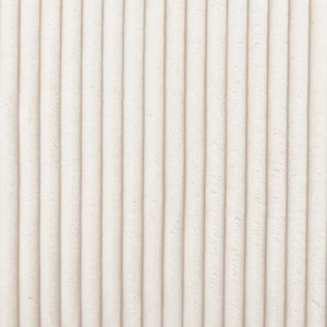 Homeroots 26" White Corduroy Contemporary Shaped Lounge Chair   556455