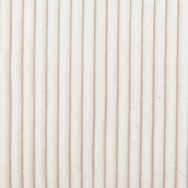 Homeroots 26" White Corduroy Contemporary Shaped Lounge Chair   556455