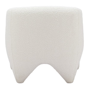 Homeroots 30" White Sherpa Arm Chair   556477