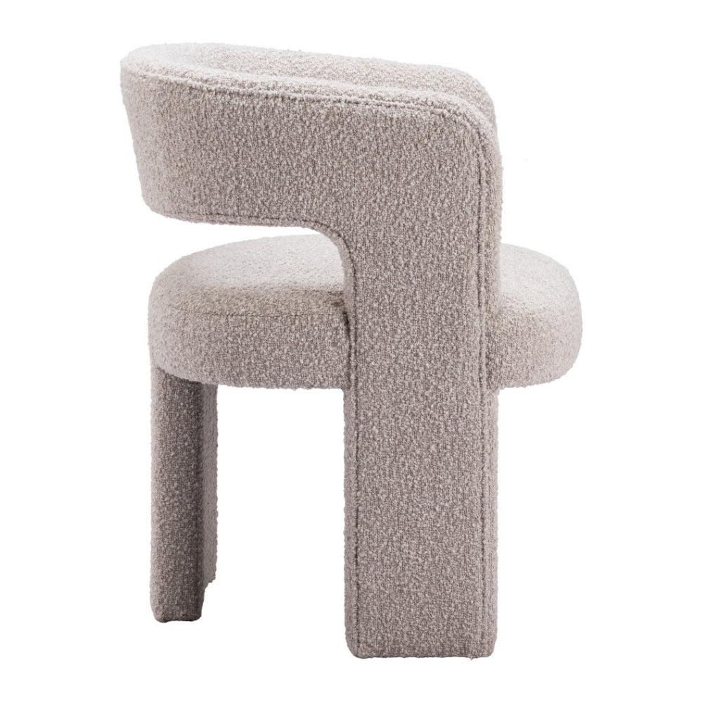 HomeRoots 27" Beige Faux Shearling Arm Chair - Chic Upholstered Accent Chair for Modern Living Spaces & Offices 556492