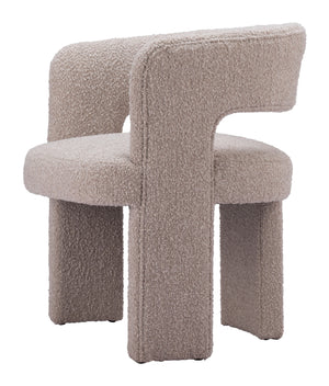 Homeroots 27" Beige Boucle Contemporary Arm Chair   556492