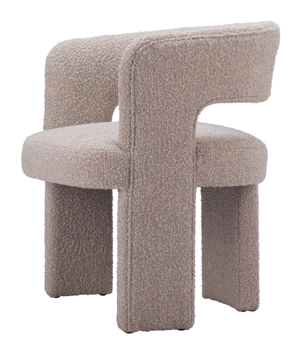 Homeroots 27" Beige Boucle Contemporary Arm Chair   556492