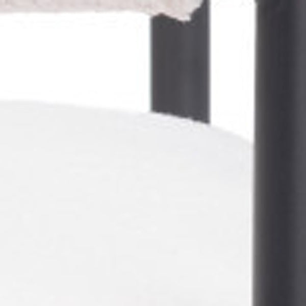 HomeRoots 26" Chic Ivory & Black Faux Shearling Arm Chair - Modern Accent for Living Rooms & Offices 556498