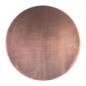 HomeRoots 20" Rustic Round Pedestal End Table in Bronze and Brown - No Assembly, Ideal for Small Spaces 556505