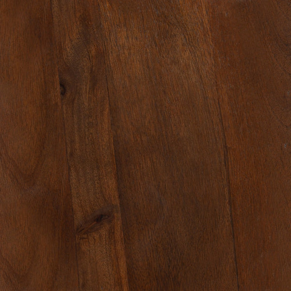 HomeRoots 18" Walnut Solid Wood Round Pedestal End Table - Chic Accent Table for Modern Living Spaces & Style 556508