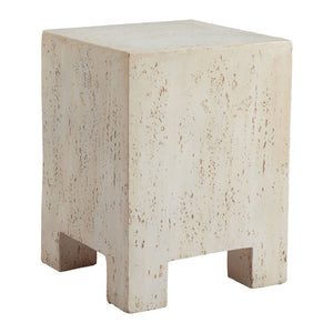 Homeroots 20" Beige Faux Stone Square End Table - Modern Elegance For Your Living Room Decor & Style   556510