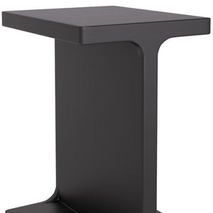 Homeroots 20" Black Solid Wood Pedestal End Table – Stylish Space-saving Accent For Living Rooms, Bedrooms & More   556520