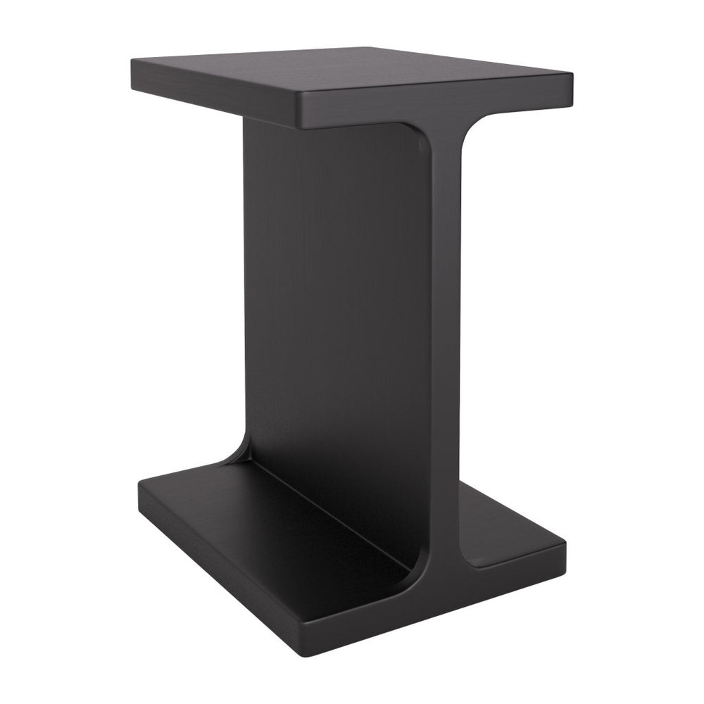 Homeroots 20" Black Solid Wood Pedestal End Table – Stylish Space-saving Accent For Living Rooms, Bedrooms & More   556520