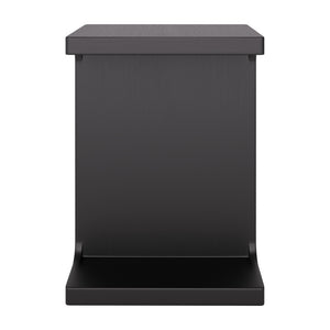 Homeroots 20" Black Solid Wood Pedestal End Table – Stylish Space-saving Accent For Living Rooms, Bedrooms & More   556520