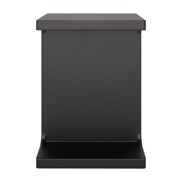 Homeroots 20" Black Solid Wood Pedestal End Table – Stylish Space-saving Accent For Living Rooms, Bedrooms & More   556520