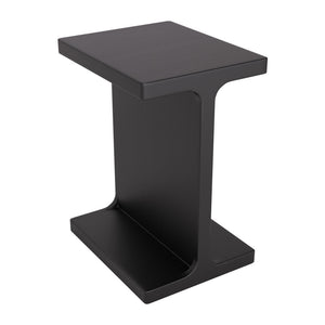 Homeroots 20" Black Solid Wood Pedestal End Table – Stylish Space-saving Accent For Living Rooms, Bedrooms & More   556520