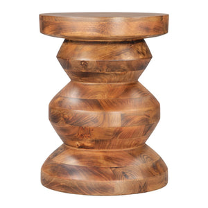 HomeRoots 21" Solid Wood Round Pedestal End Table in Rich Brown – Versatile Accent for Any Room Style 556524