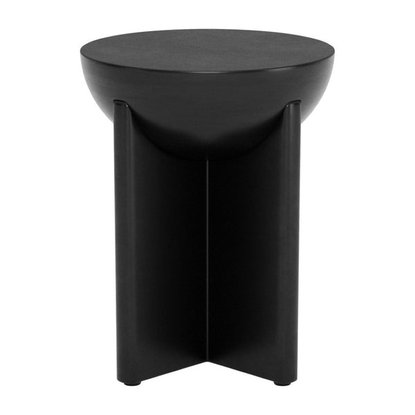 HomeRoots 20" Black Solid Mango Wood Round Pedestal End Table – Modern Minimalist Accent for Small Spaces 556535