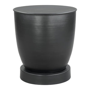 Homeroots 20" Black Iron Round Pedestal End Table – Stylish Accent For Living Room Or Bedroom, Quality Design   556536