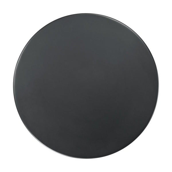 Homeroots 20" Black Iron Round Pedestal End Table – Stylish Accent For Living Room Or Bedroom, Quality Design   556536